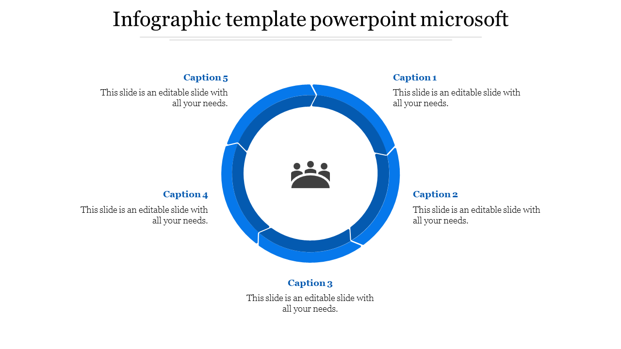 infographic template powerpoint microsoft-Blue